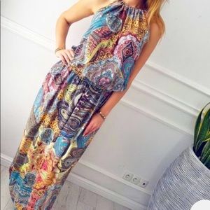 Polyester halter top Maxi